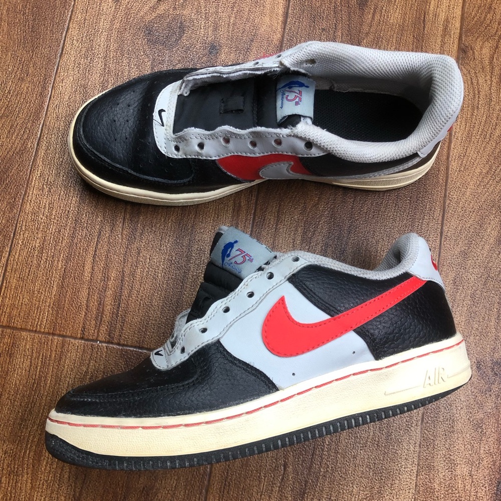 Nike NBA x Air Force 1 '07 LV8 75th Anniversary Boy Sz 4.5 Y Trail Blazers *Read